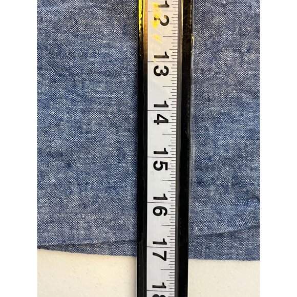 LOFT Outlet XS Blue Linen Blend Skirt A Line Pull On Mini Casual - Picture 8 of 12